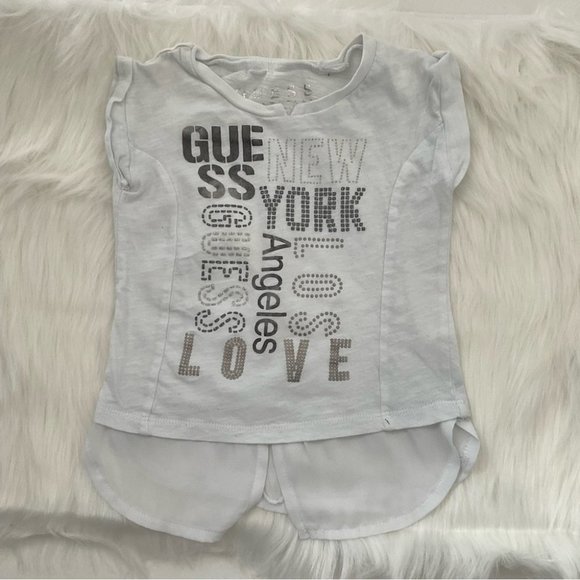 Vince Camuto Jeans and Guess Tee Toddler Girls 3T Outfit Set - Picture 2 of 8